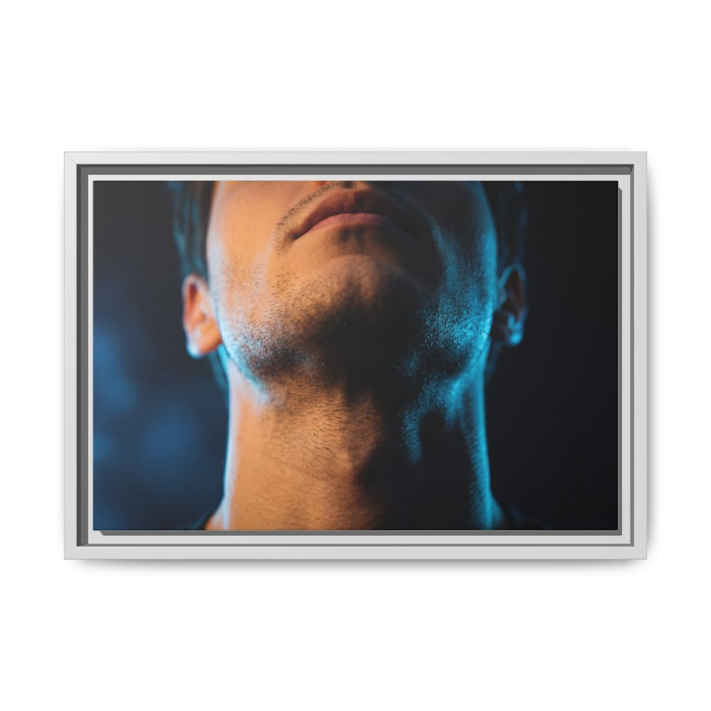 Framed Matte Canvas - Neon Pulse Core — White / 1.25"