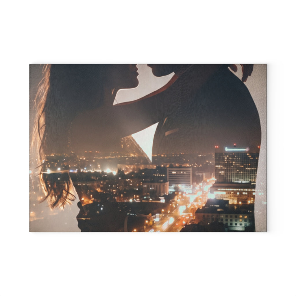 Glass Cutting Board - City Glow Kitchen | Echovira Gallery