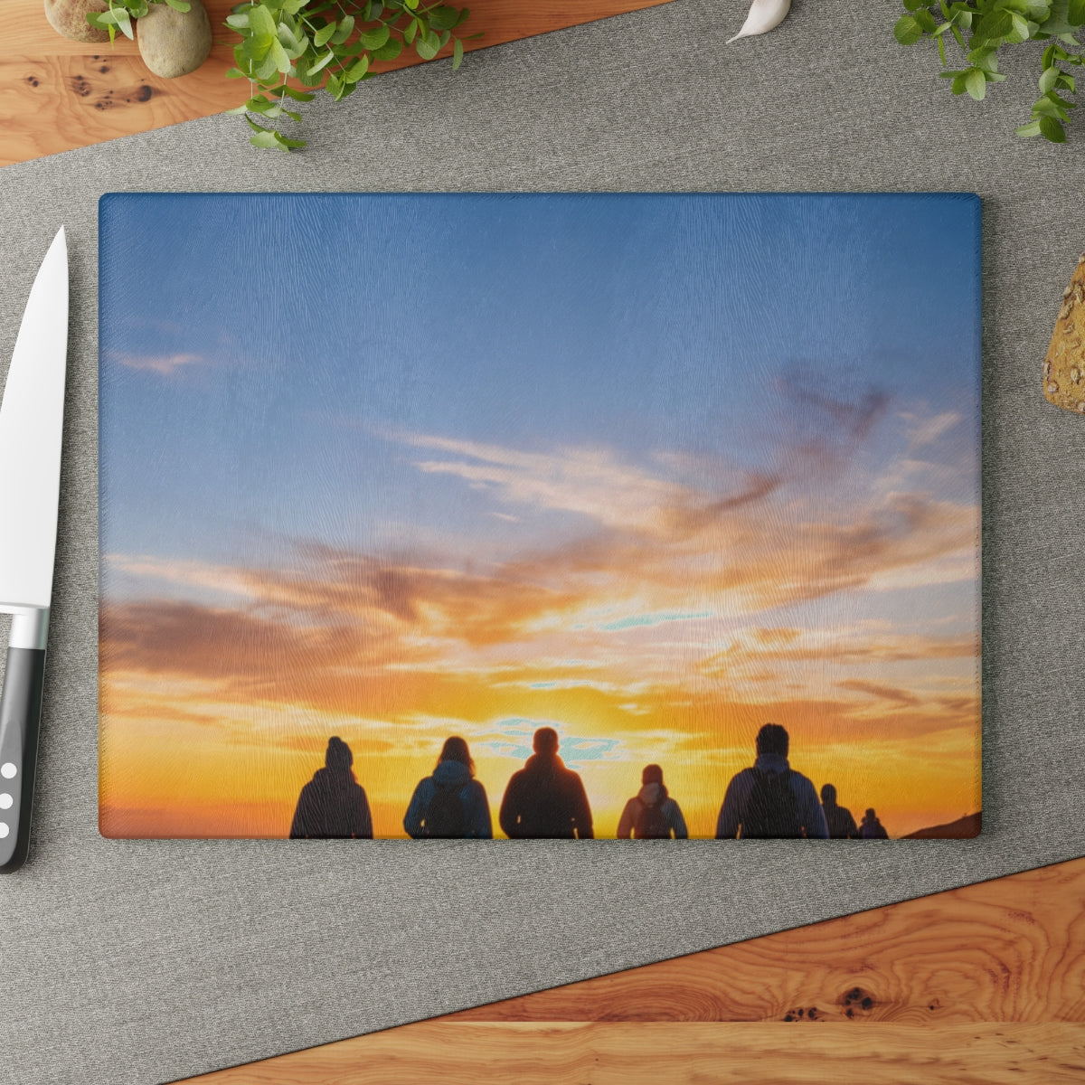 Glass Cutting Board - Sunset