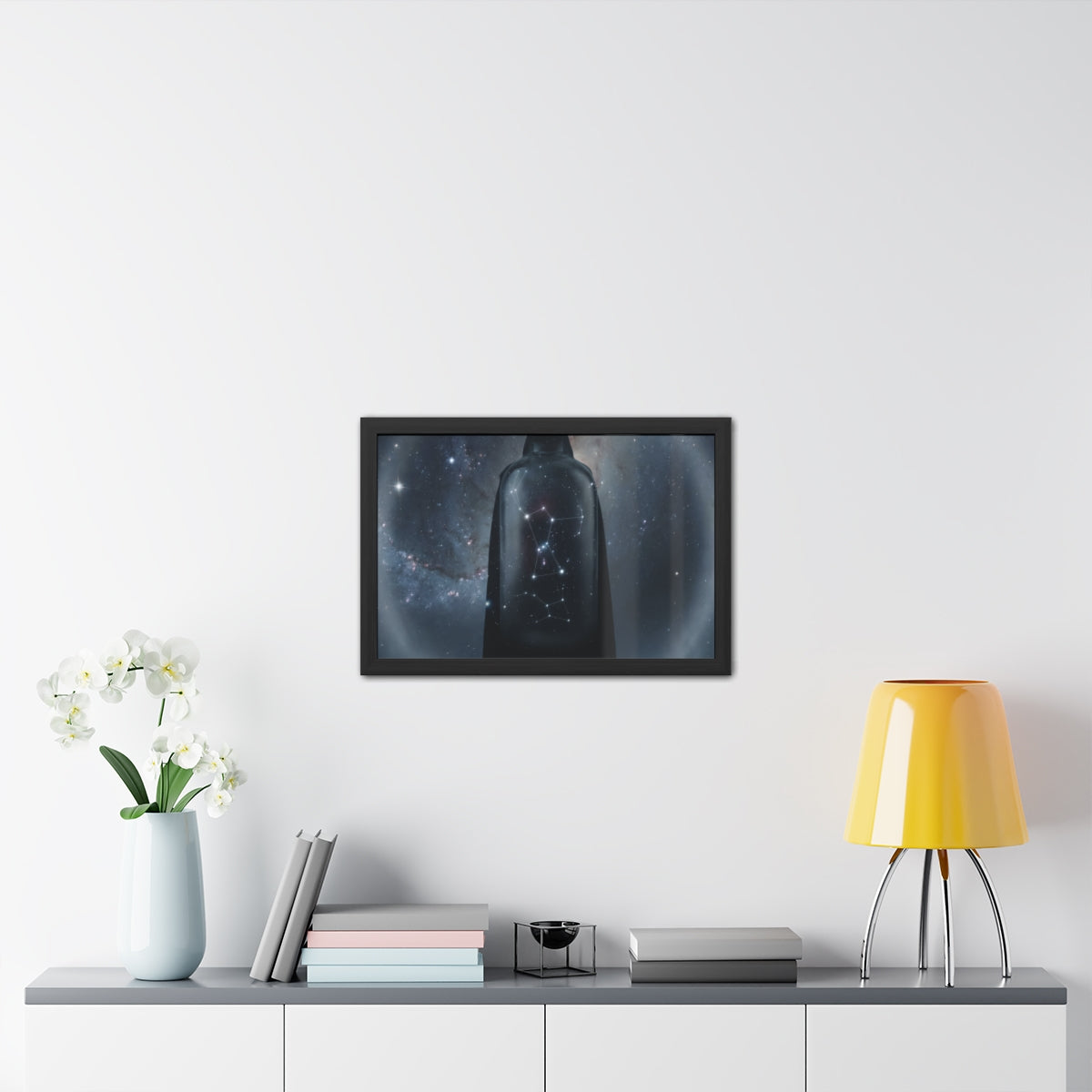 Framed Posters - Cosmic Sentinel Orion Constellation Art —...