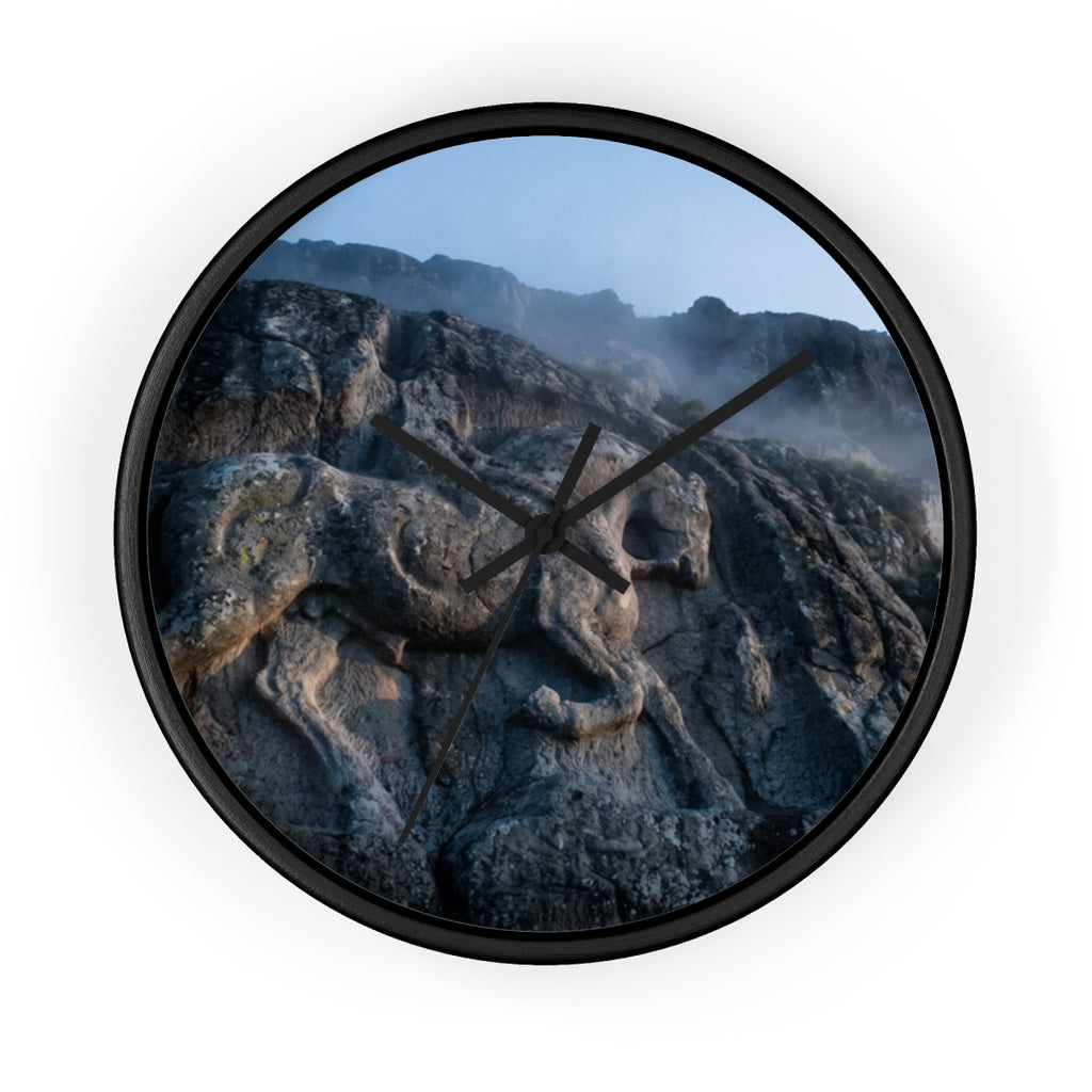 Wall Clock - Ancient Stone Stallion | Echovira Gallery