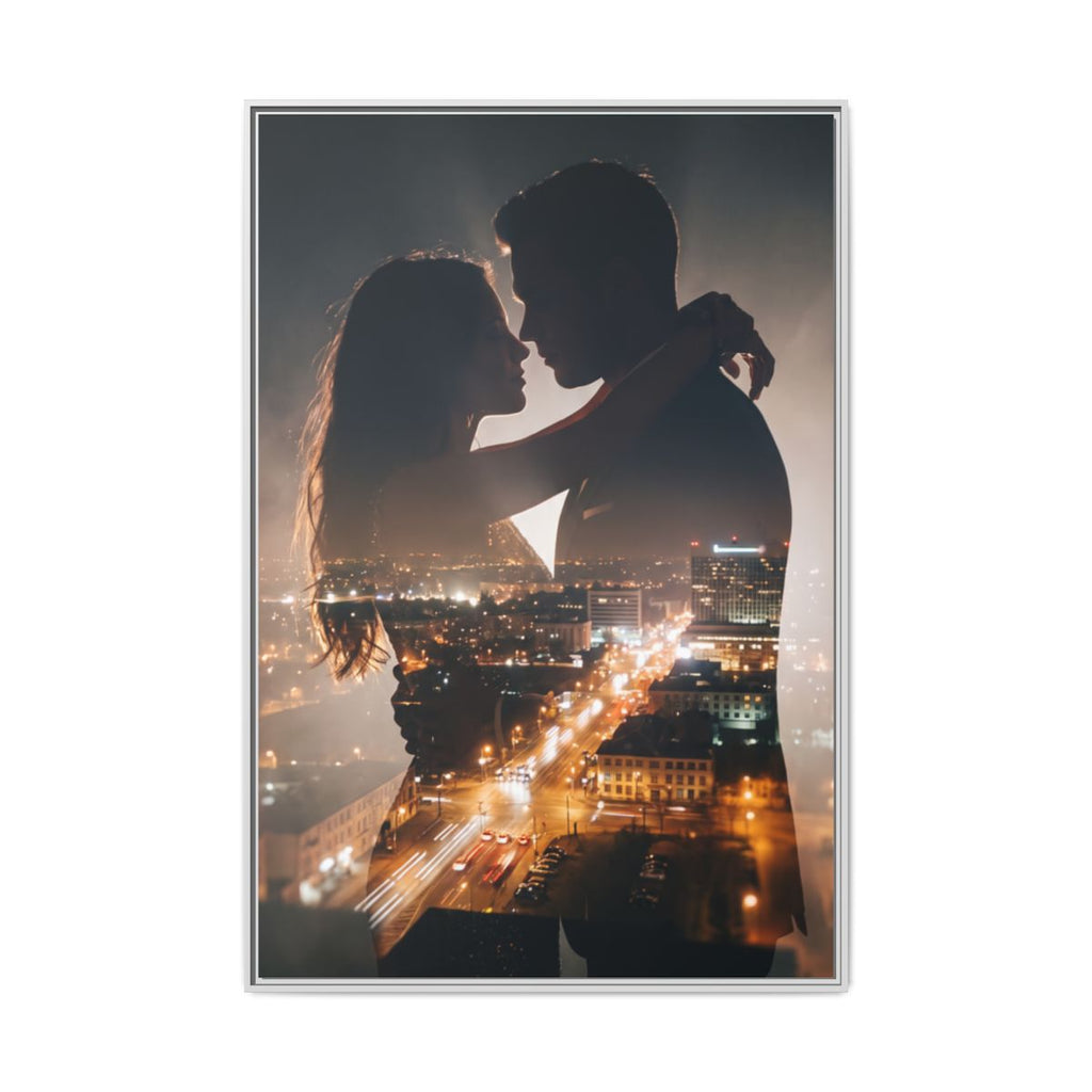 Framed Matte Canvas - Metropolitan Lovers Glow (8×10, 9×12...