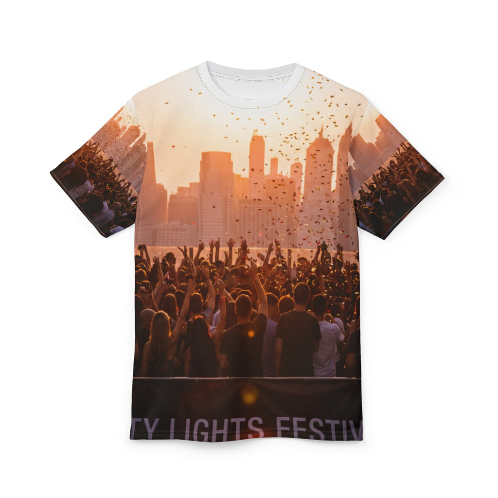 Men's Cut & Sew Tee - City Lights | Echovira Gallery