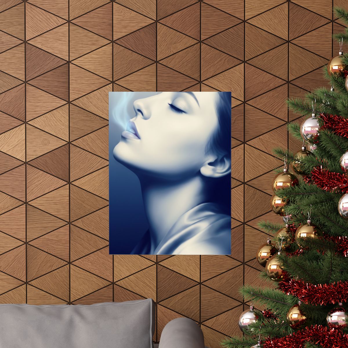 Matte Vertical Poster - Ethereal Blue Somnium Portrait (8×10...