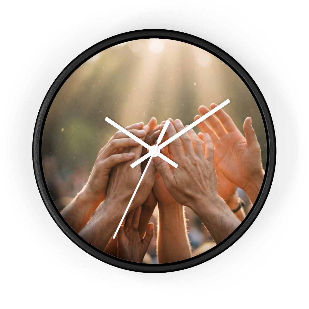 Wall Clock - Golden Rays of Unity Wall Art | Echovira...