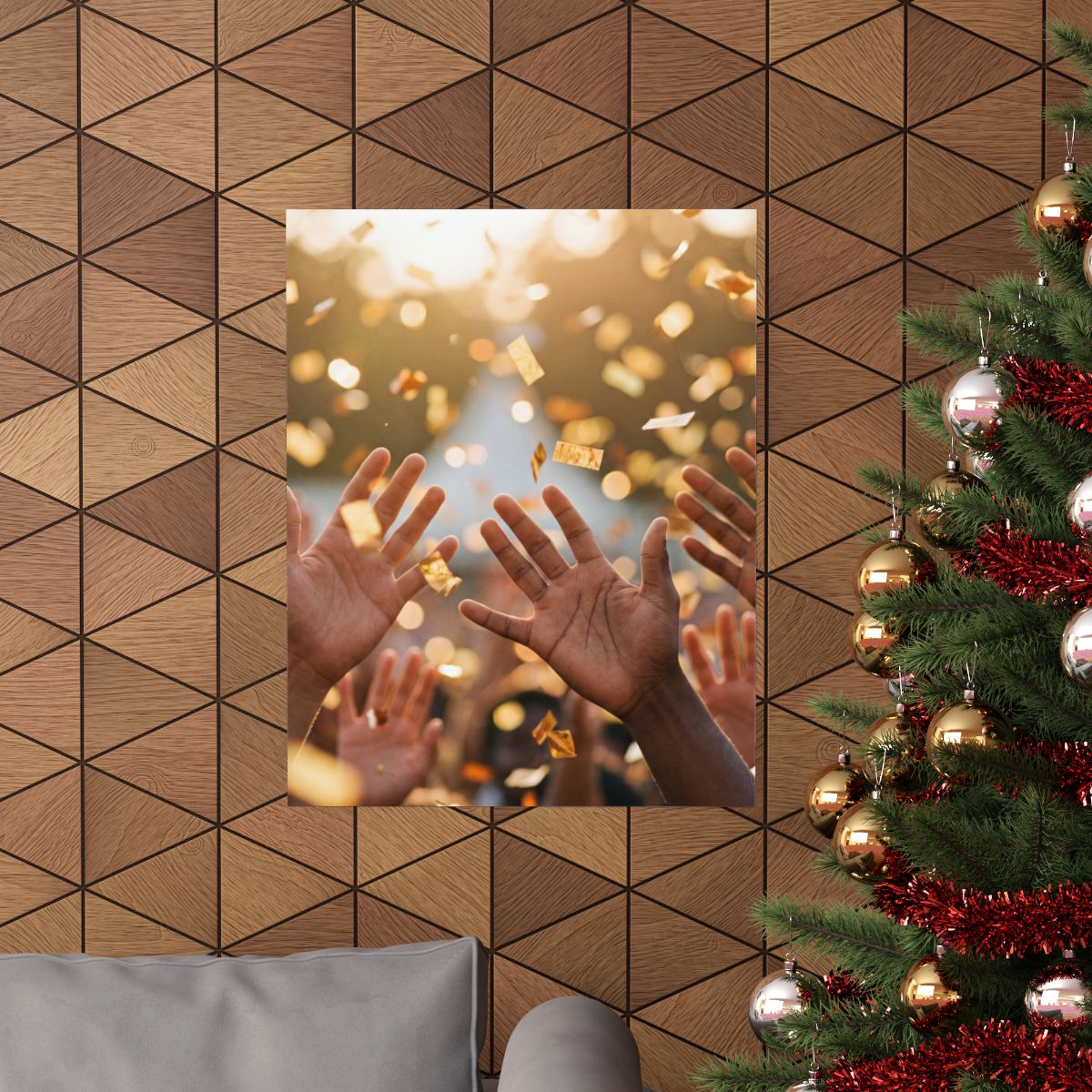 Matte Vertical Posters - Golden Festival Celebration Art......