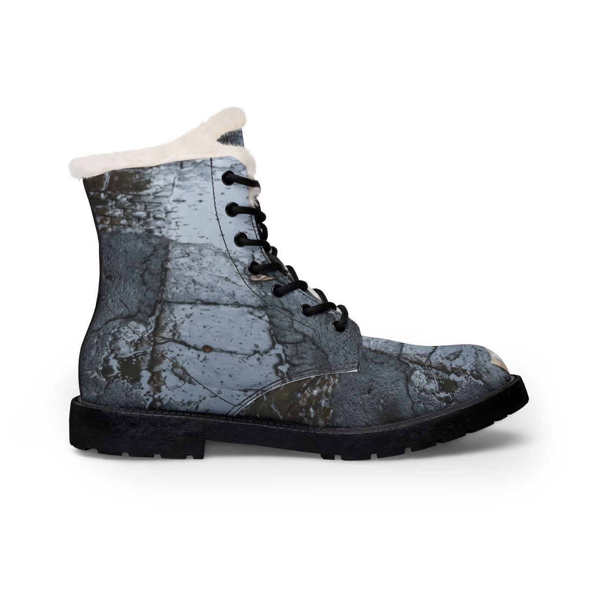 Men's Fur and Leather Boots - Forgotten Silk Alleyway Fine...