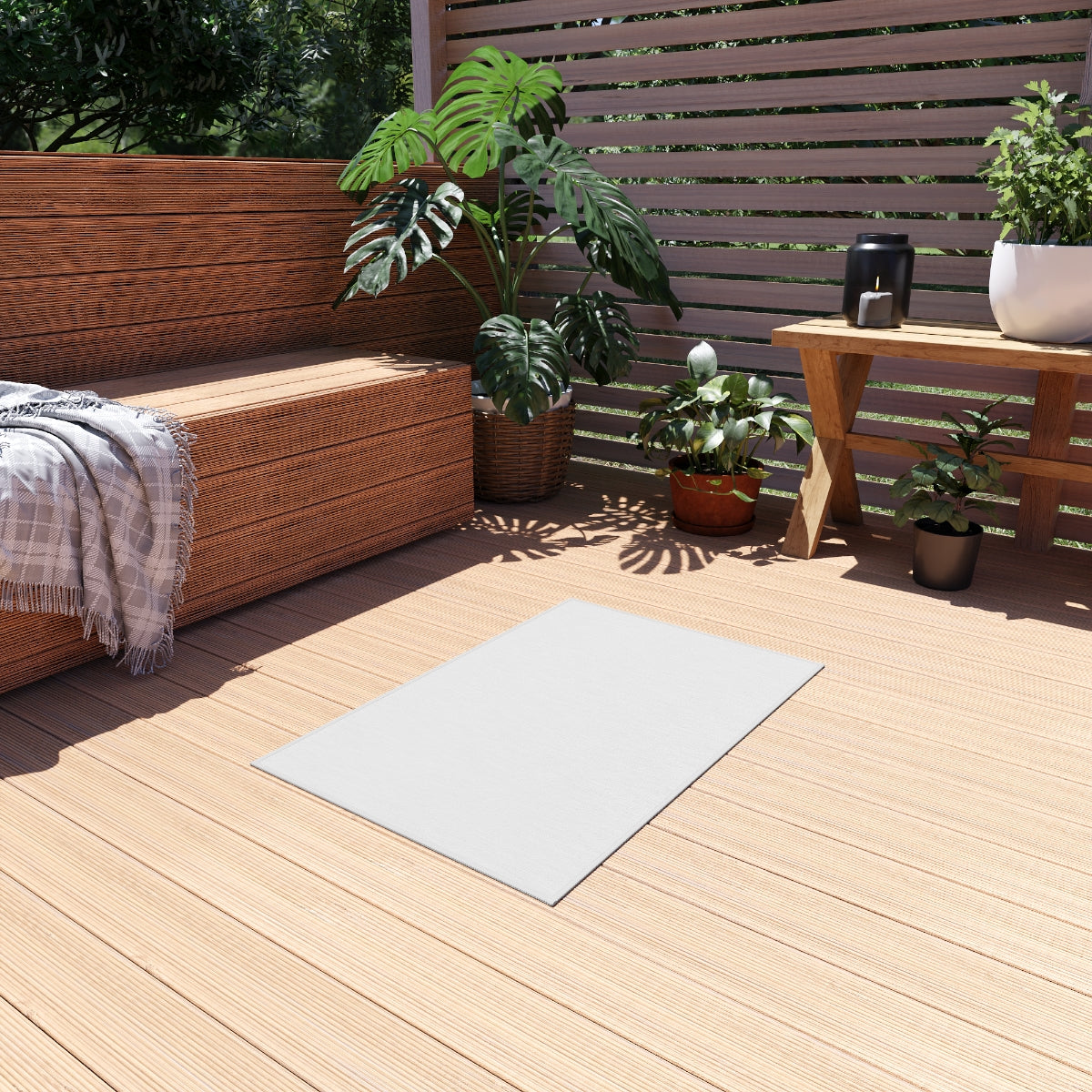 Outdoor Rug - Urban Patio Perspective | Echovira Gallery