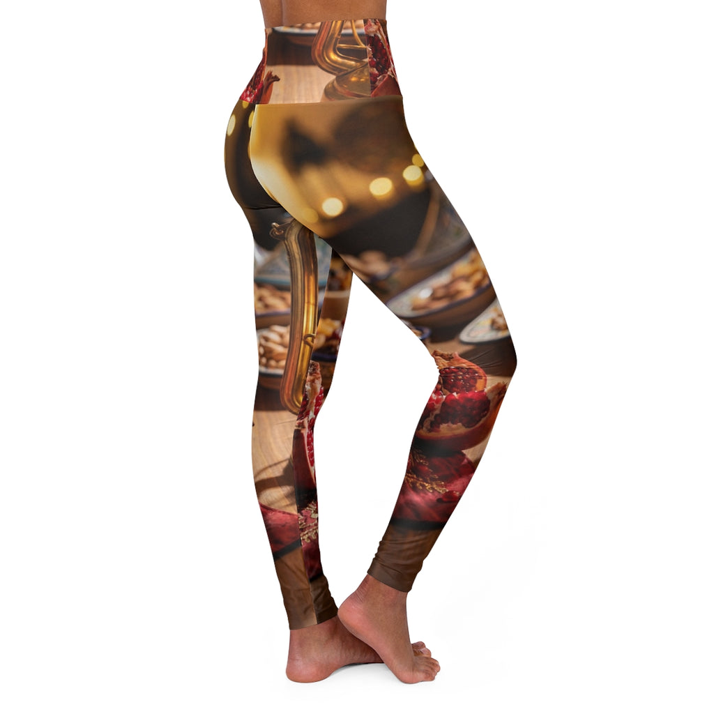 High Waisted Leggings - Amber Feast | Echovira Gallery
