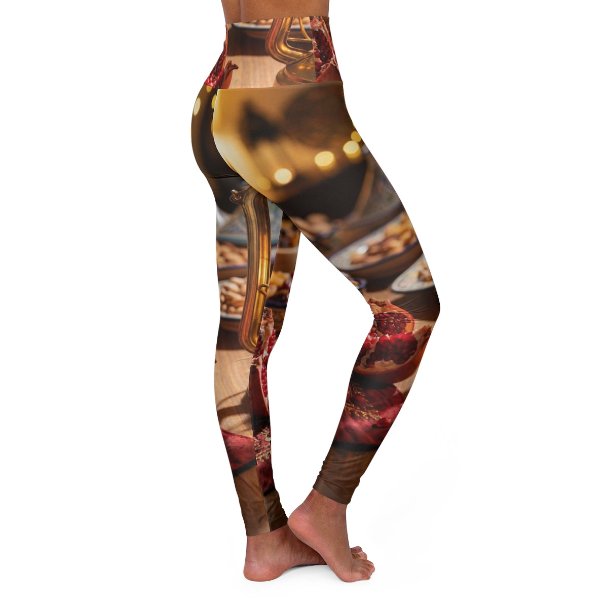 High Waisted Leggings - Amber Feast | Echovira Gallery