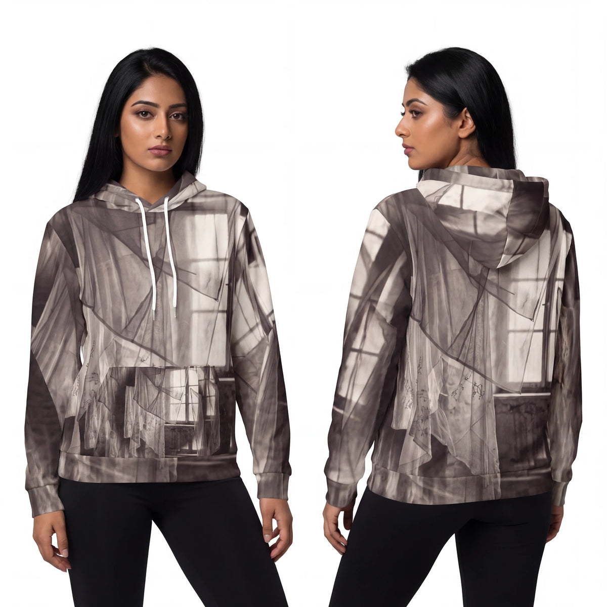 Fashion Hoodie - Spectral Veils | Echovira Gallery