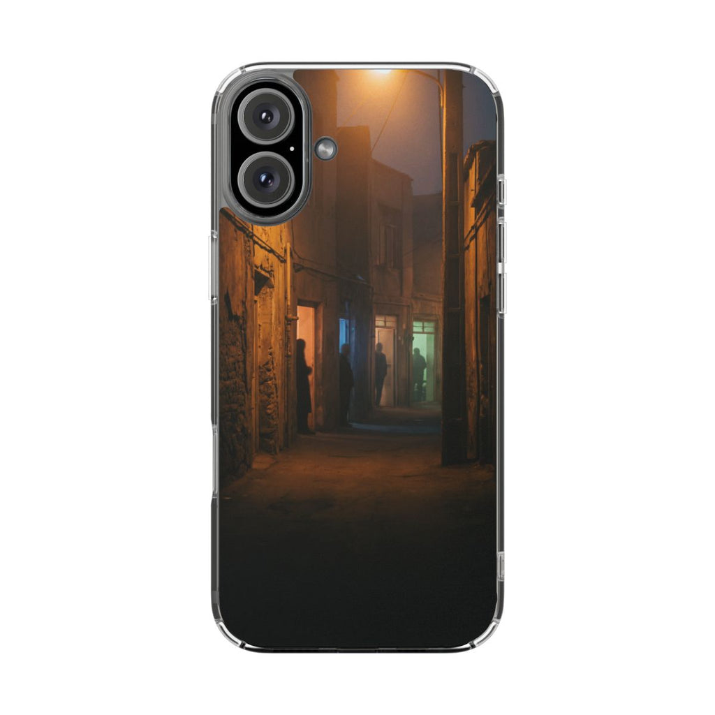 Clear Impact-Resistant Case - Night Alley iPhone Glow |...