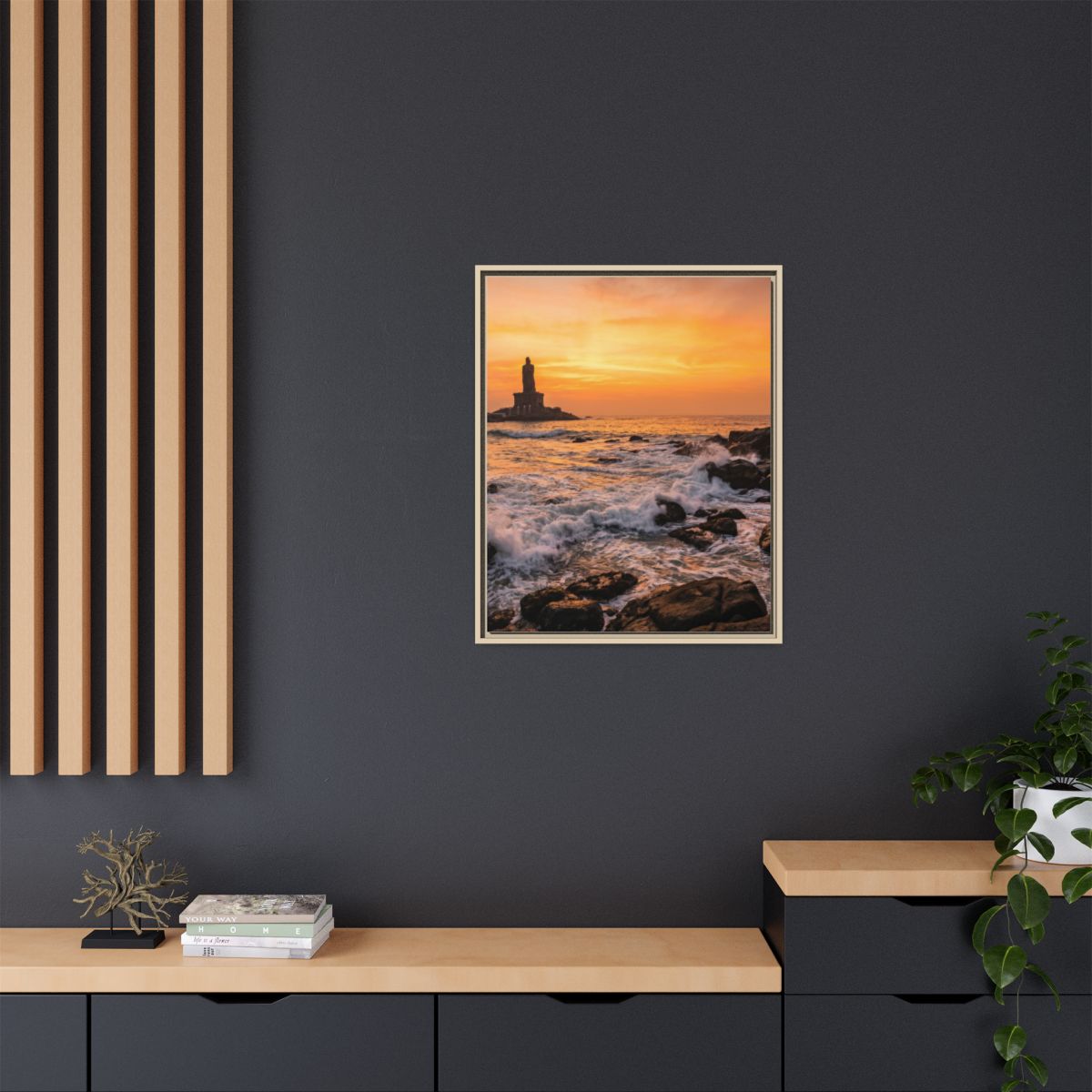 Framed Matte Canvas - Majestic Golden Coast