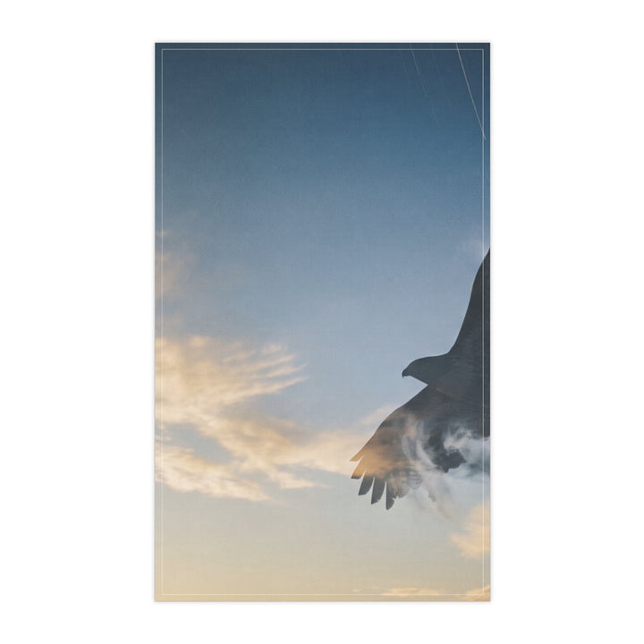Tea Towels - Celestial Eagle Soaring Sky Art
