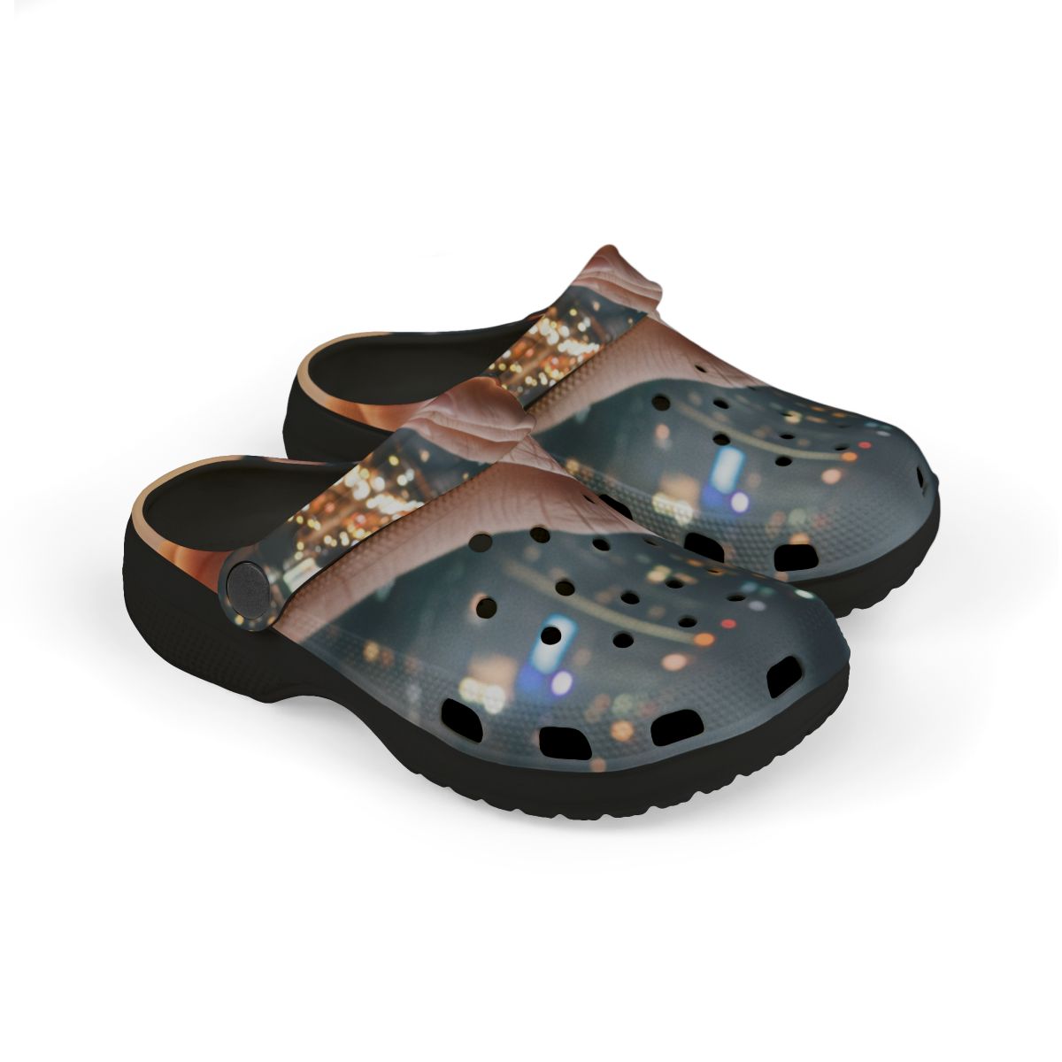Kids' Clogs with Futuristic City Lights