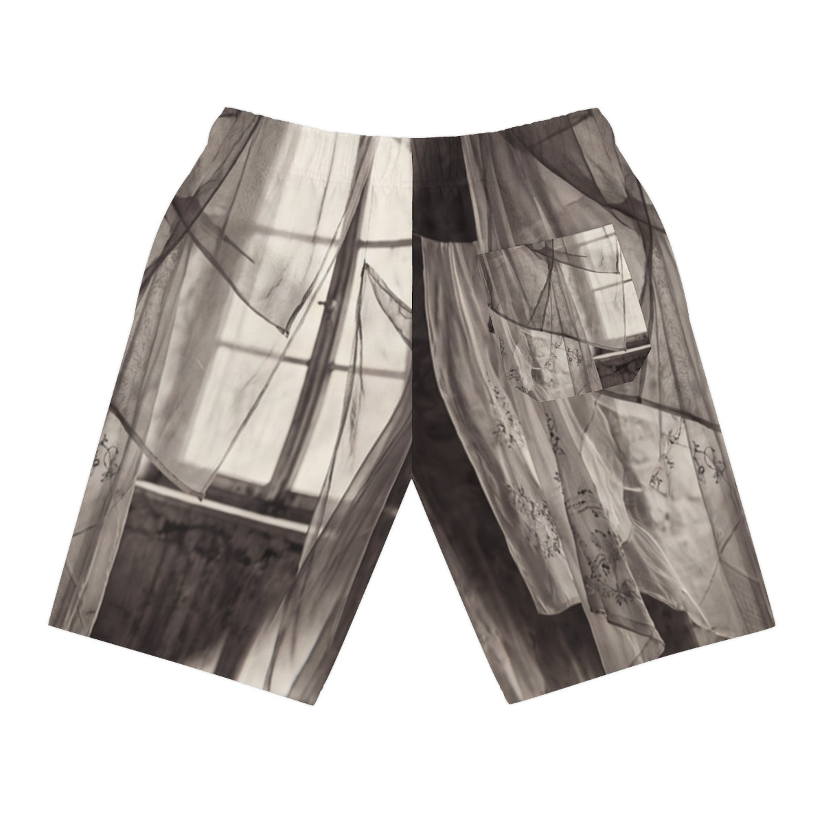Men's Athletic Long Shorts - Spectral Veils | Echovira...