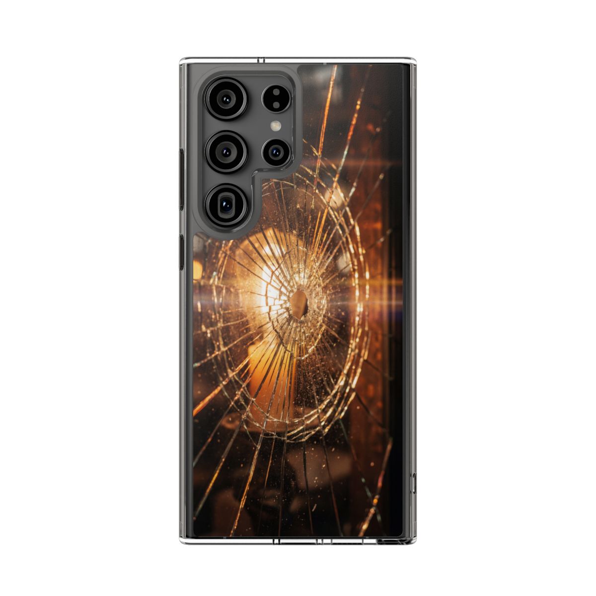 Clear Impact-Resistant Case - Fractured Glow