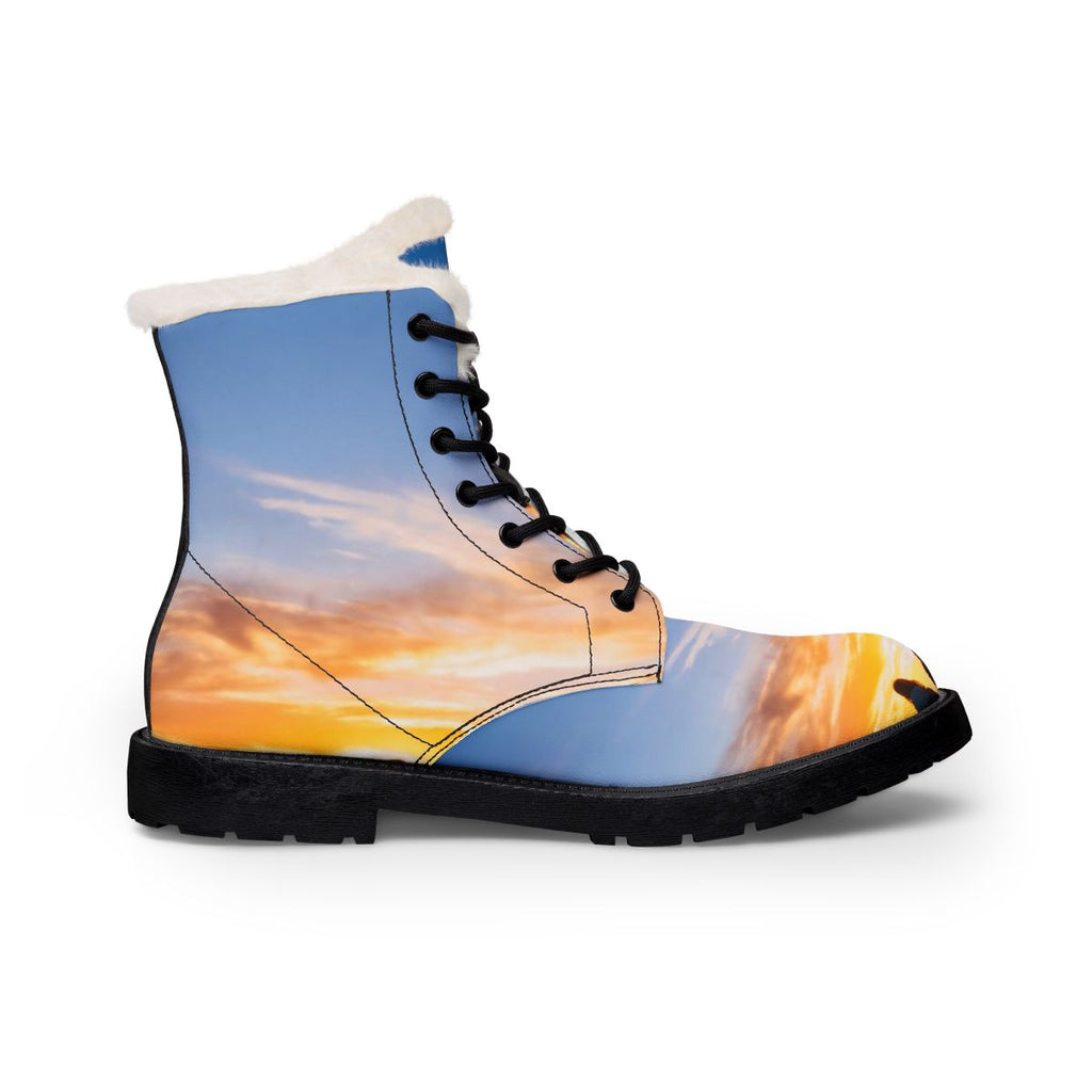 Men's Fur Boots - Sunset Mountain Trail | Echovira Gallery