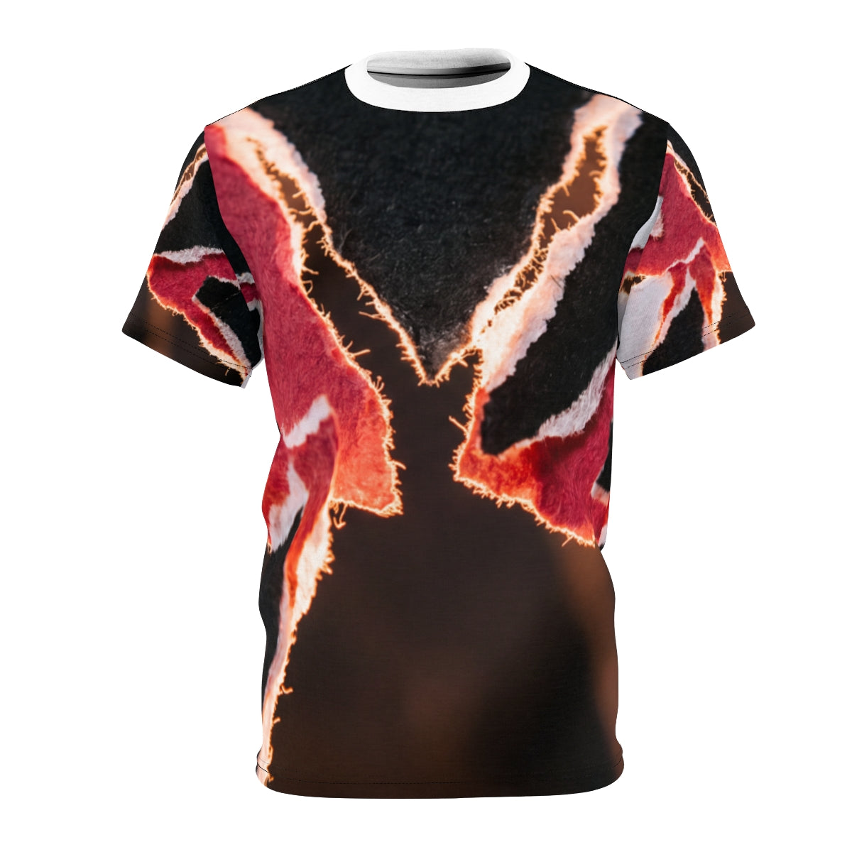 Men's Cut & Sew Tee - Crimson Edge | Echovira Gallery