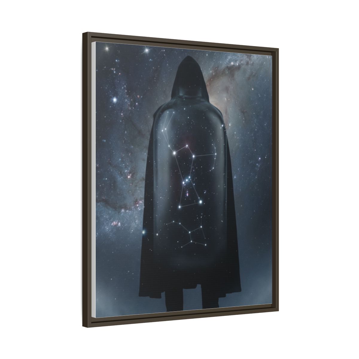 Framed Matte Canvas - Cosmic Sentinel — Espresso / 1.25" (8×10, 9×12, 11×14, 12×16, 10×20, 12×18, 16×20, 16×24, 18×24, 12×36, 20×24, 16×32, 20×30, 24×30, 24×32, 16×48, 24×36, 24×48, 30×40, 20×60, 32×48, 30×60 & 40×60)