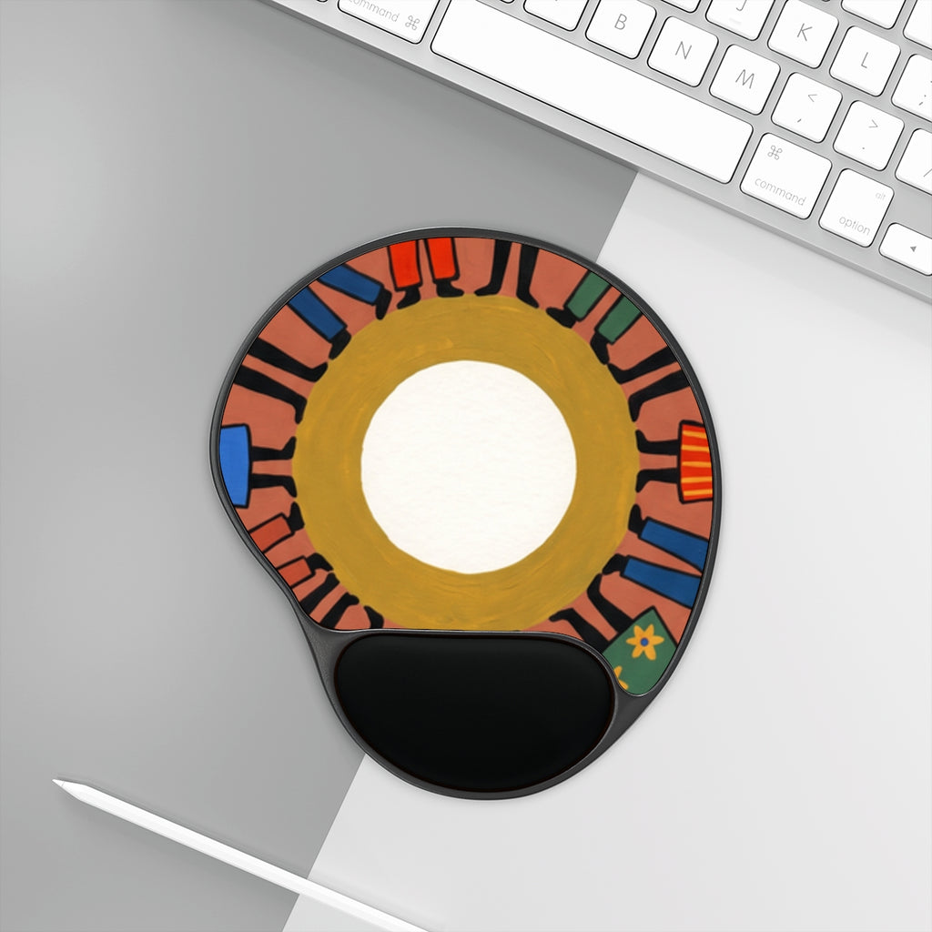Mouse Pad with Wrist Rest - Unity Mandala | Echovira Gallery