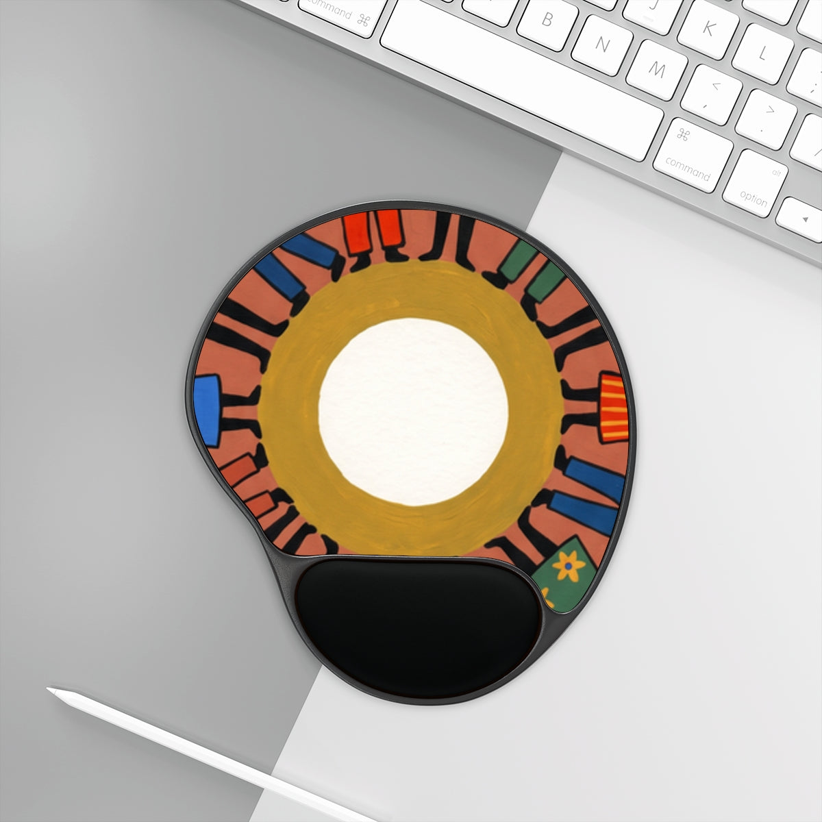 Mouse Pad with Wrist Rest - Unity Mandala | Echovira Gallery
