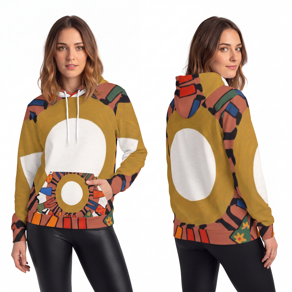 Fashion Hoodie - Unity Mandala Folk Art | Echovira Gallery