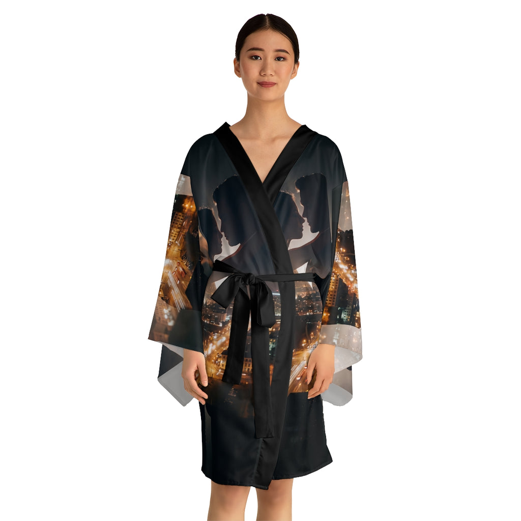 Kimono Robe - Midnight Metropolitan Romance | Echovira...