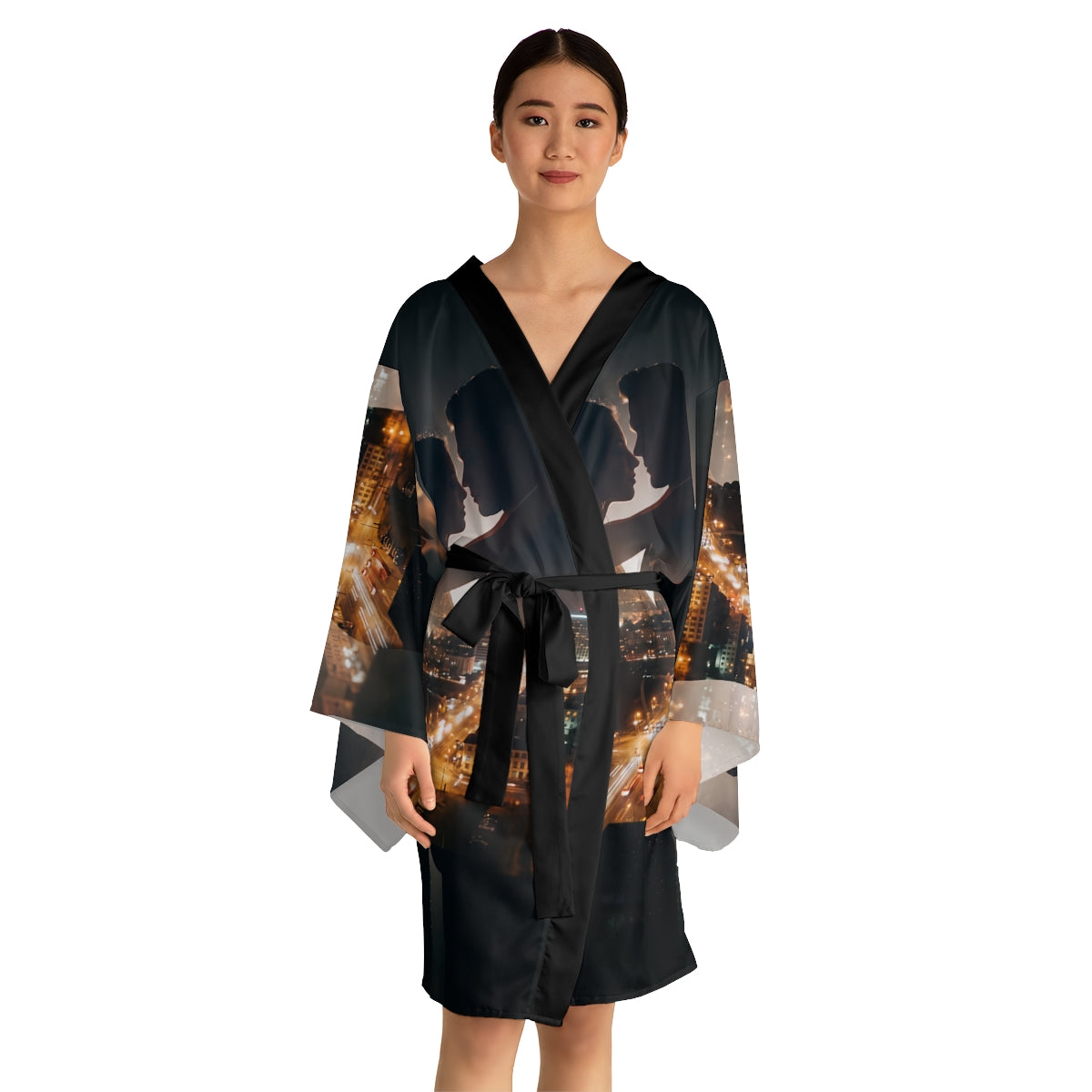 Kimono Robe - Midnight Metropolitan Romance | Echovira...