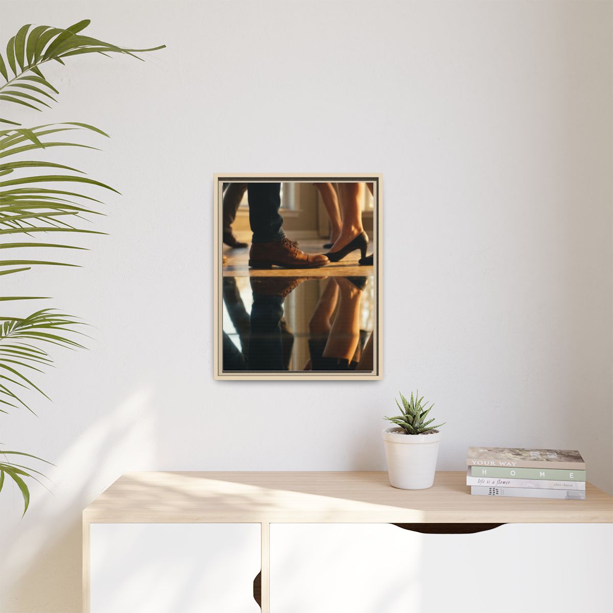 Matte Canvas, Framed - Golden Hour Reflections Cinematic Art...