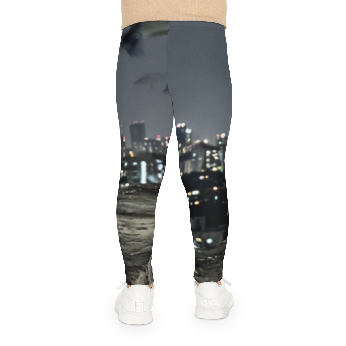 Kids Leggings with Midnight Cityscape Art