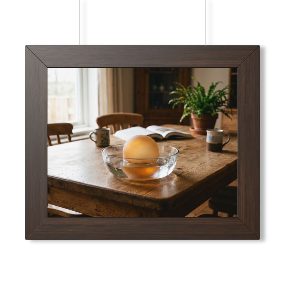 Framed Horizontal Poster - Amber Sanctuary — Walnut (14×11...
