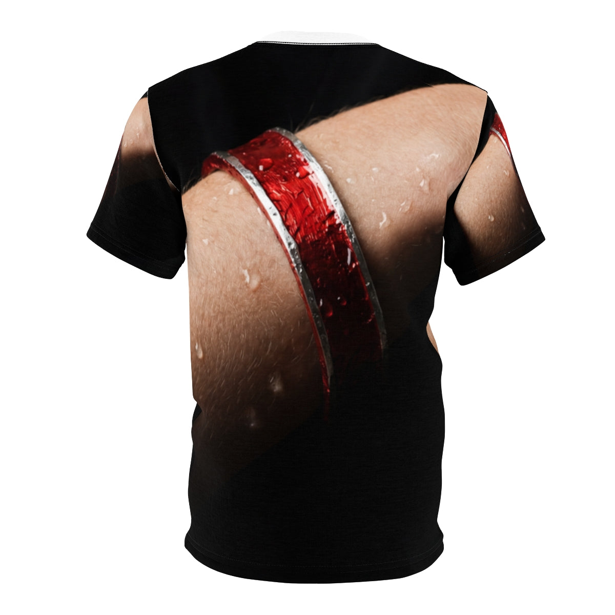 Men's Cut & Sew Tee - Crimson Pulse | Echovira Gallery