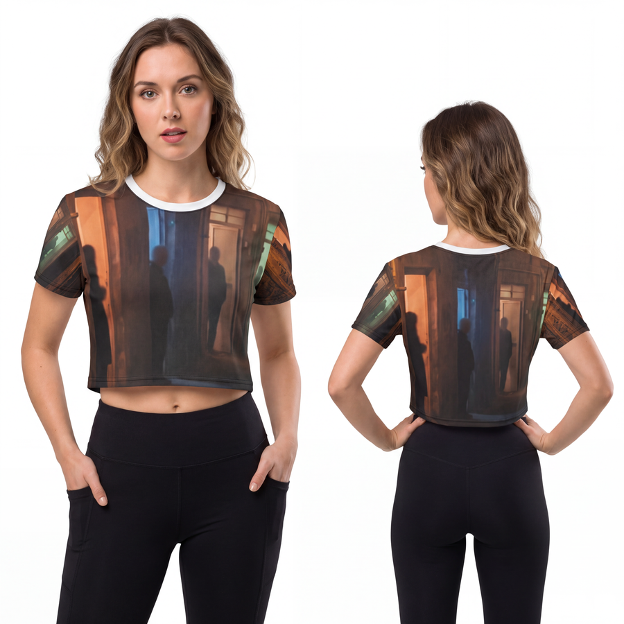 Crop Tee - Shadowed Alleyway Mystery Art Print