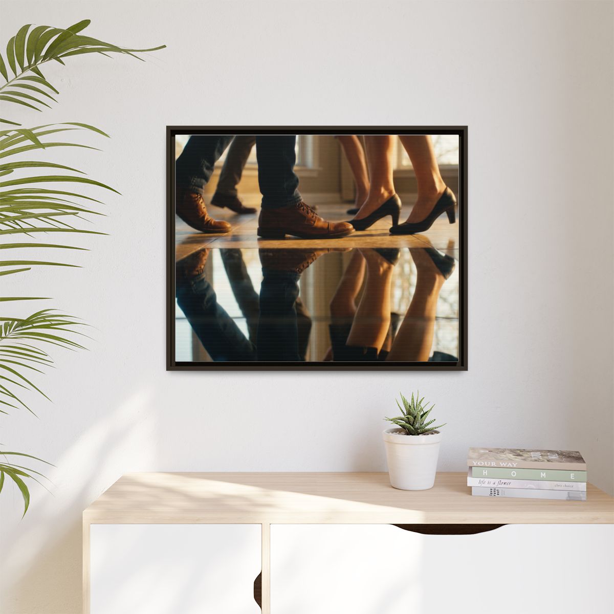 Matte Canvas, Framed - Golden Hour Reflections Cinematic Art...
