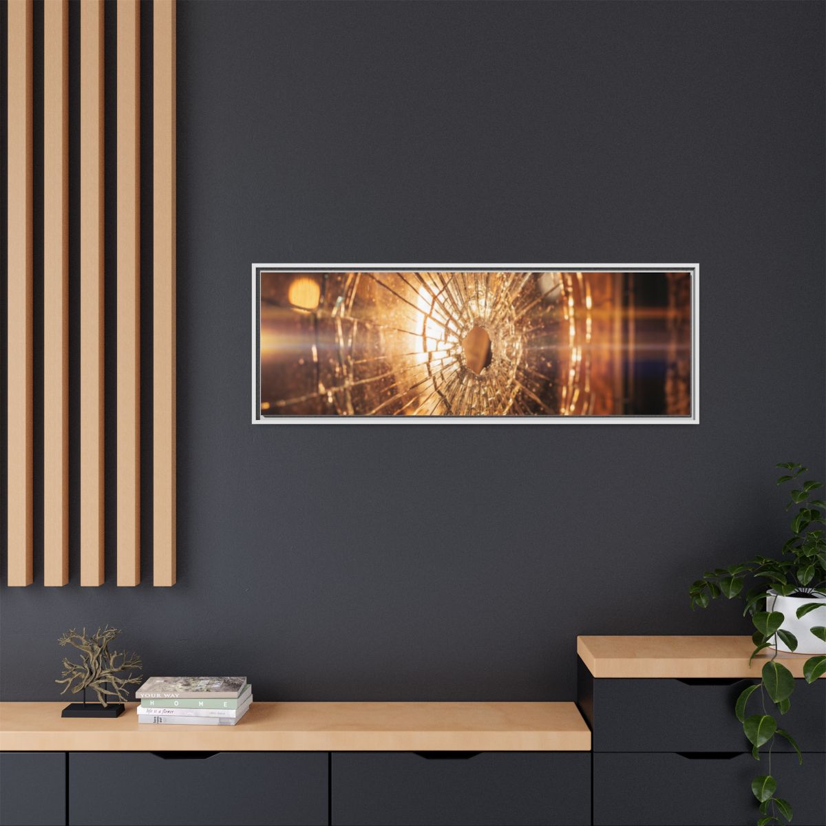 Framed Matte Canvas - Shattered Glass