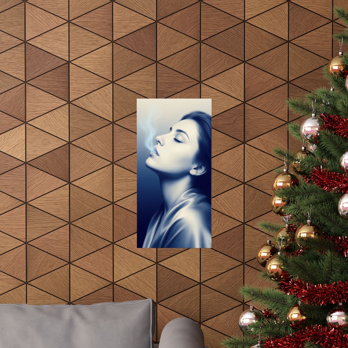 Matte Vertical Poster - Ethereal Blue Somnium Portrait (8×10...