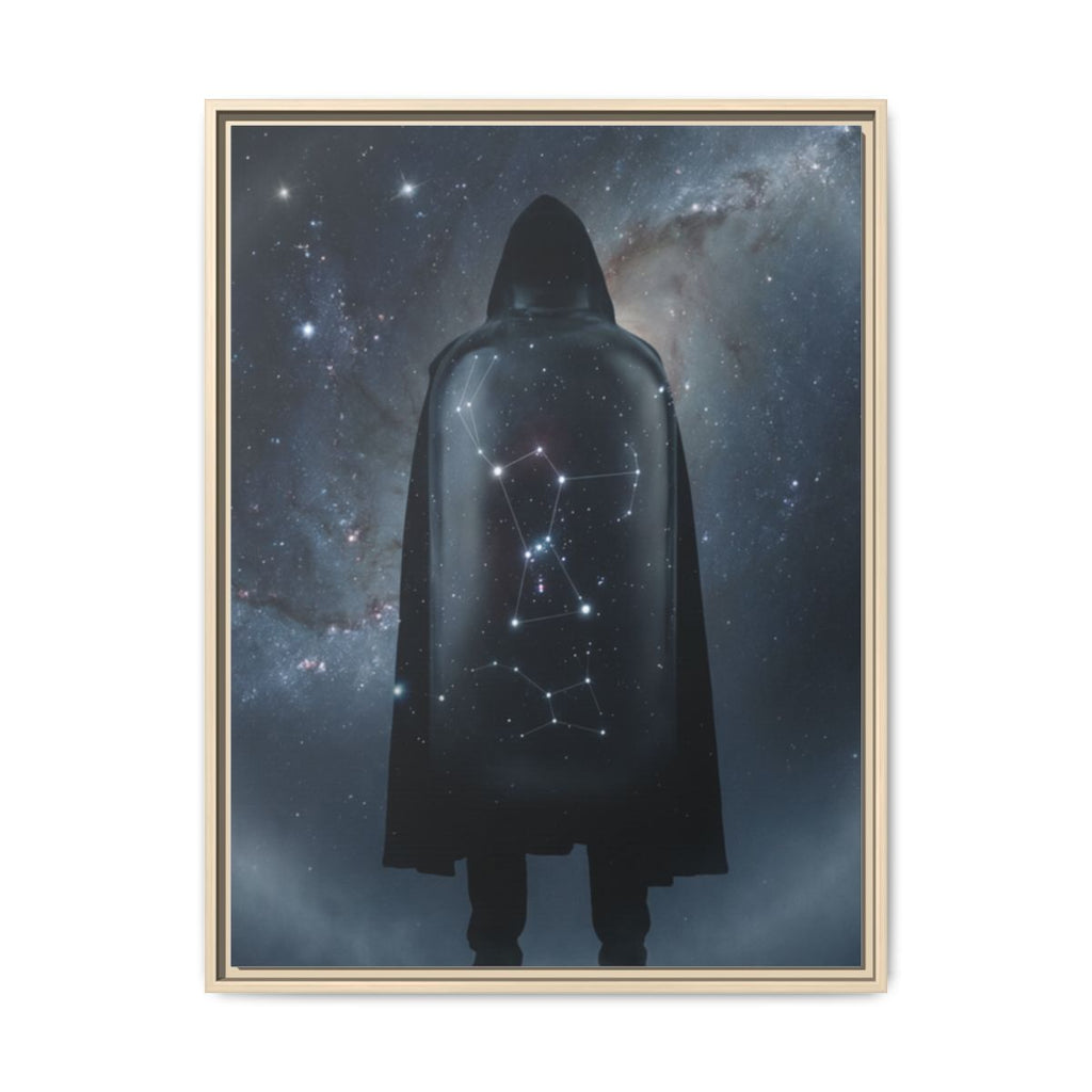 Framed Matte Canvas - Cosmic Sentinel — Natural / 1.25" (8×10, 9×12, 11×14, 12×16, 10×20, 12×18, 16×20, 16×24, 12×36, 18×24, 20×24, 16×32, 20×30, 24×30, 16×48, 24×32, 24×36, 24×48, 20×60, 30×40, 32×48, 30×60 & 40×60)