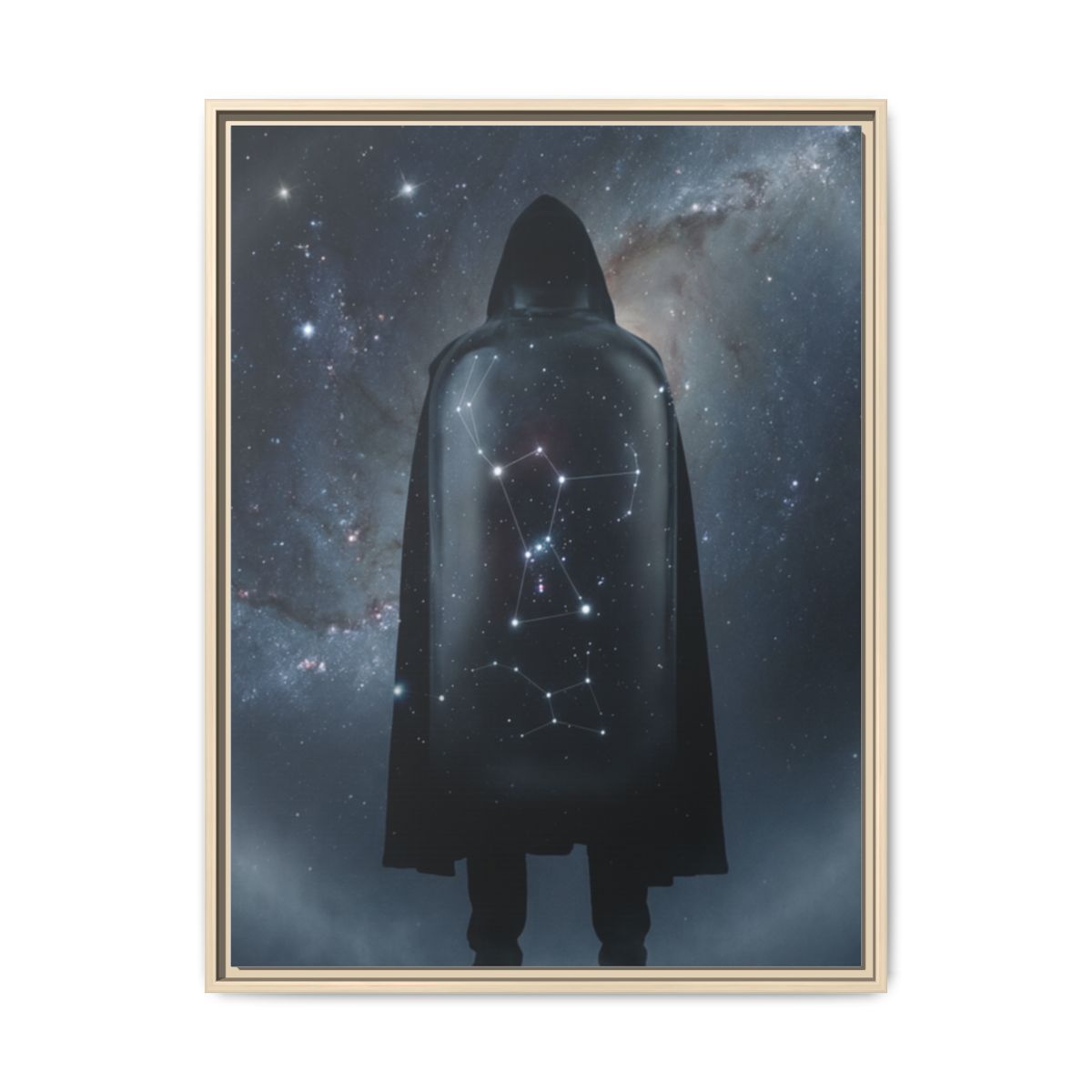 Framed Matte Canvas - Cosmic Sentinel — Natural / 1.25" (8×10, 9×12, 11×14, 12×16, 10×20, 12×18, 16×20, 16×24, 12×36, 18×24, 20×24, 16×32, 20×30, 24×30, 16×48, 24×32, 24×36, 24×48, 20×60, 30×40, 32×48, 30×60 & 40×60)