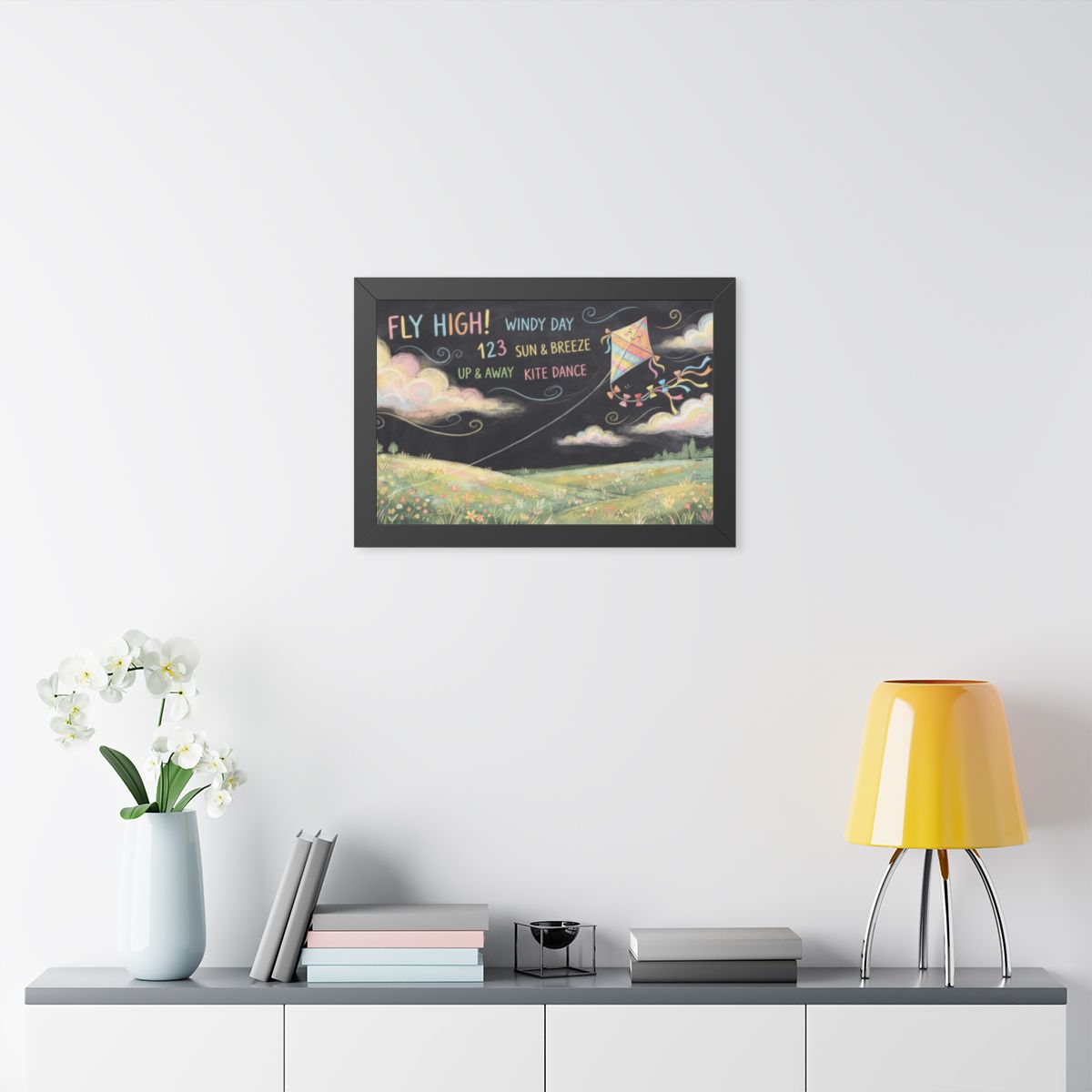 Framed Horizontal Poster - Breeze Meadow — Black (14×11... |...