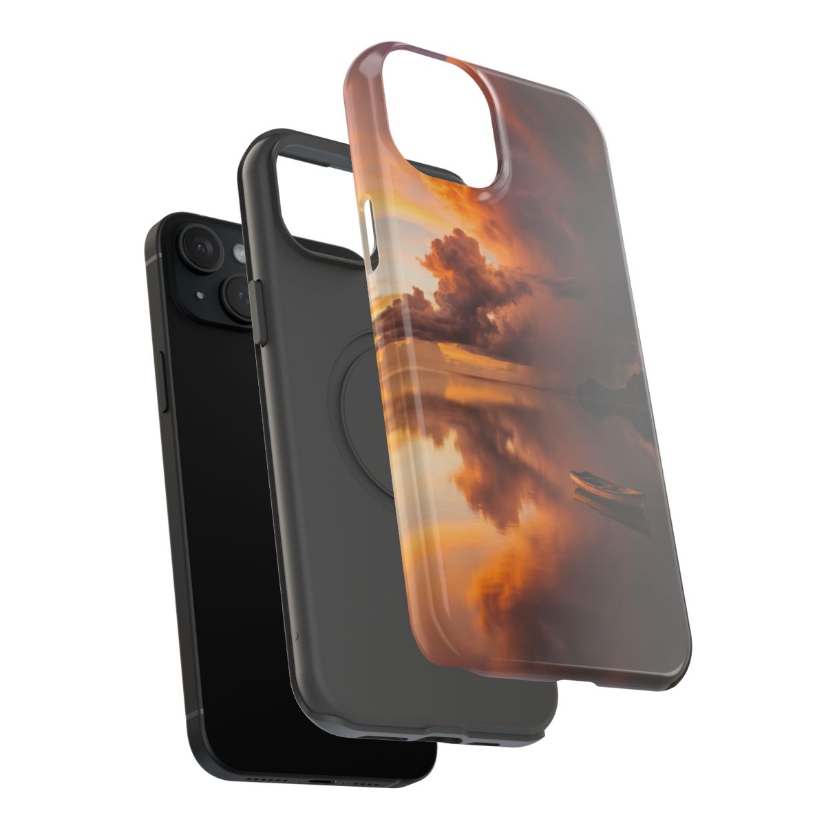 Impact-Resistant Apple iPhone Cases - Serene Tempest Sunset Lake | iPhone 17 Pro Max, 17 Pro, 17 Air & More