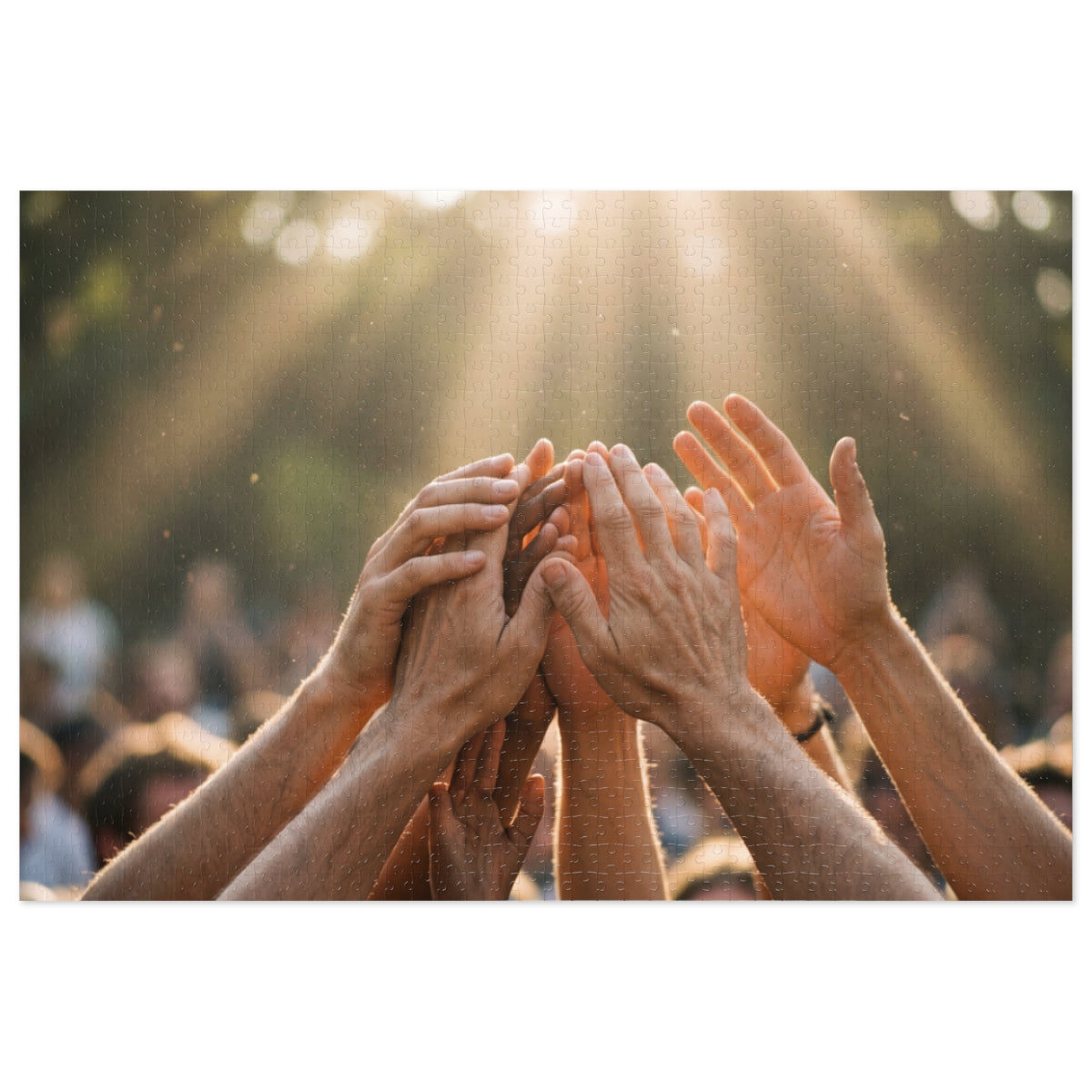 Jigsaw Puzzle with Tin - Golden Rays of Unity Wall Art (30...