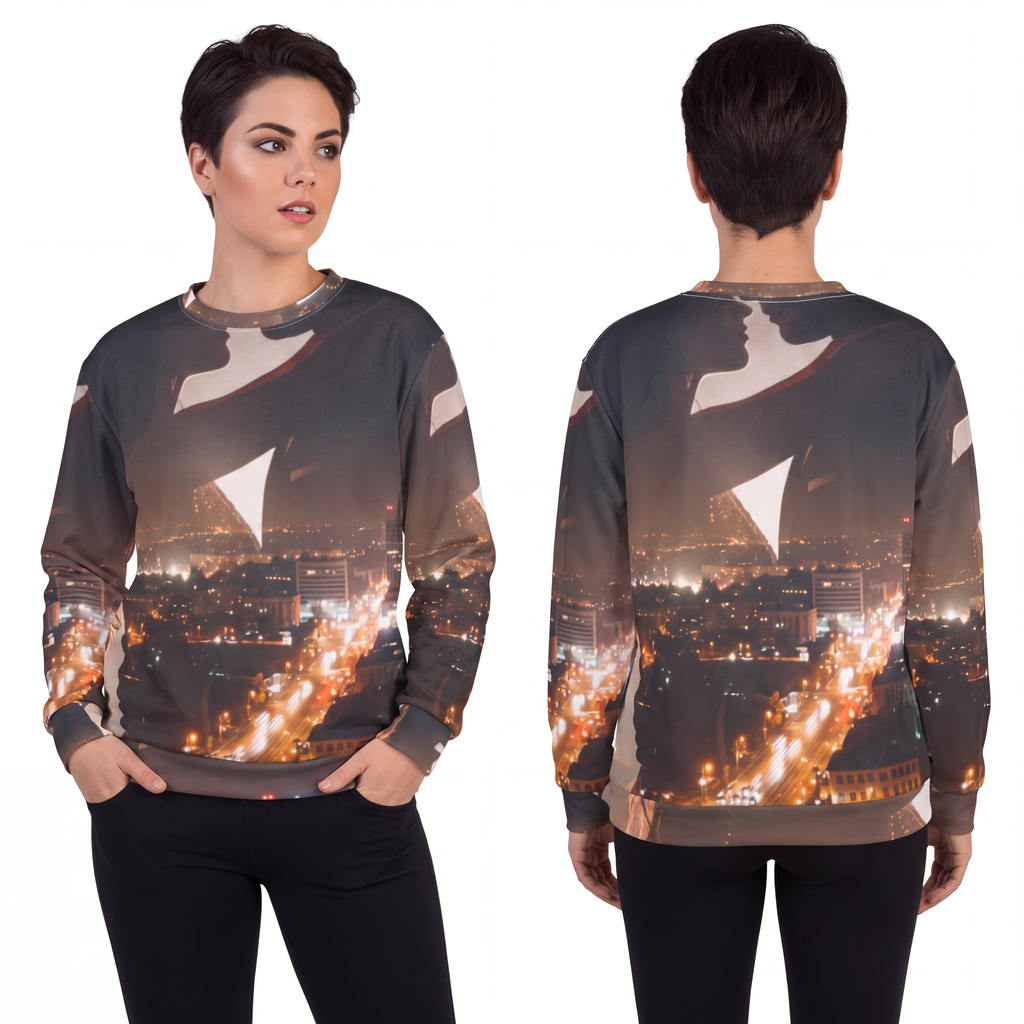 Unisex Sweatshirt - City Twilight Lights | Echovira Gallery