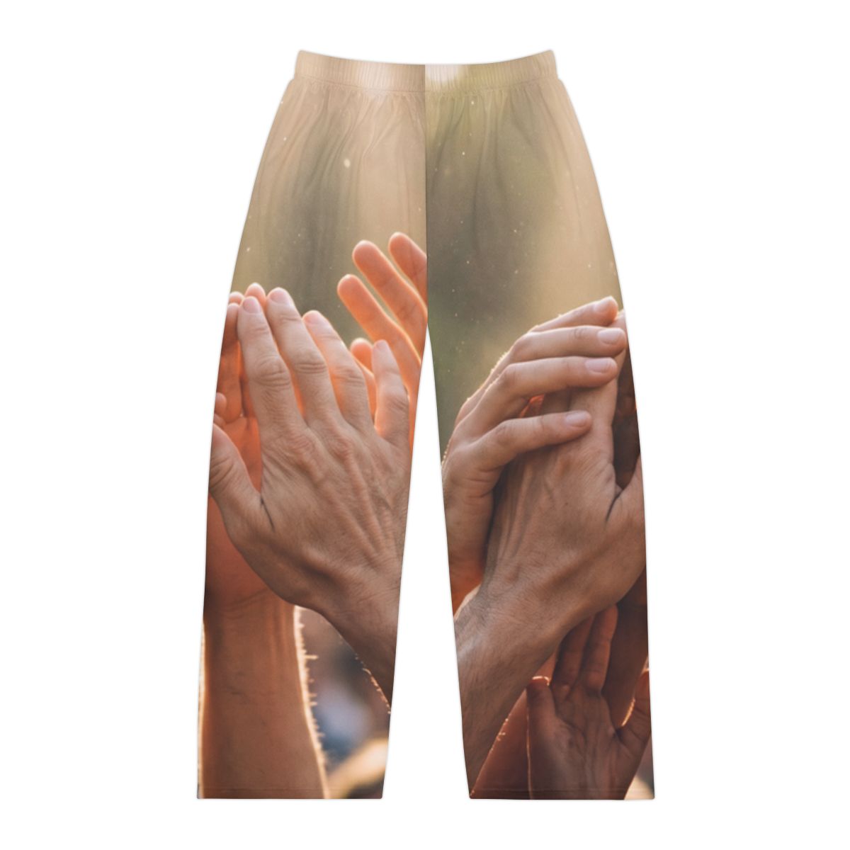 Men's Pajama Pants - Golden Rays of Unity Wall Art |...