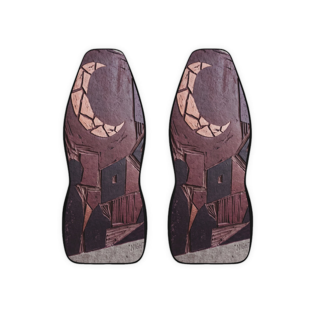 Polyester Car Seat Covers - Nightly Ritual Crescent Moon......