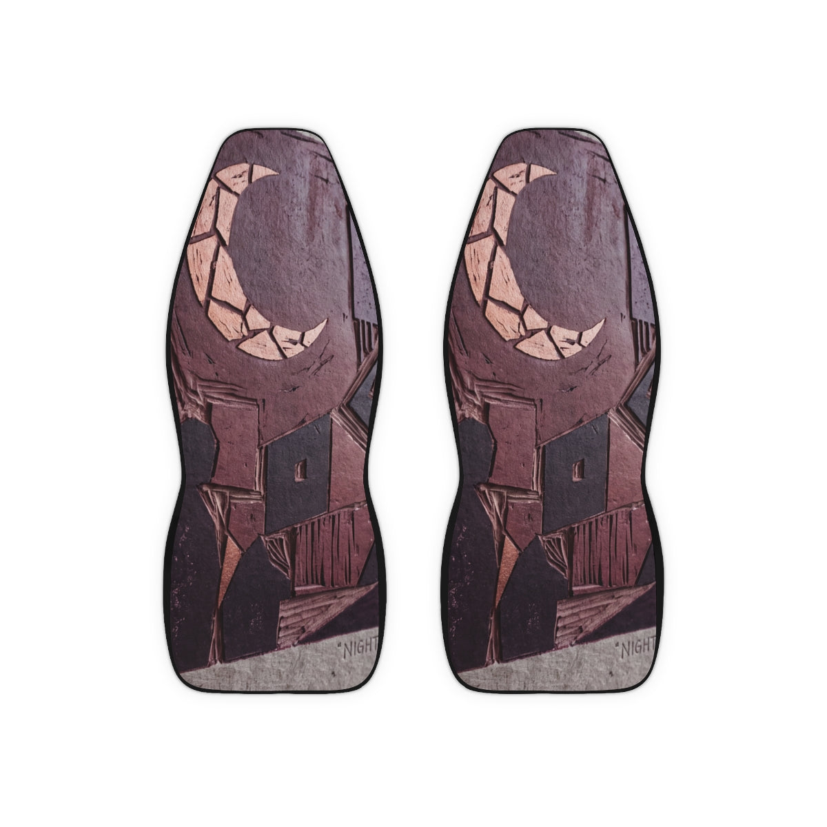 Polyester Car Seat Covers - Nightly Ritual Crescent Moon......