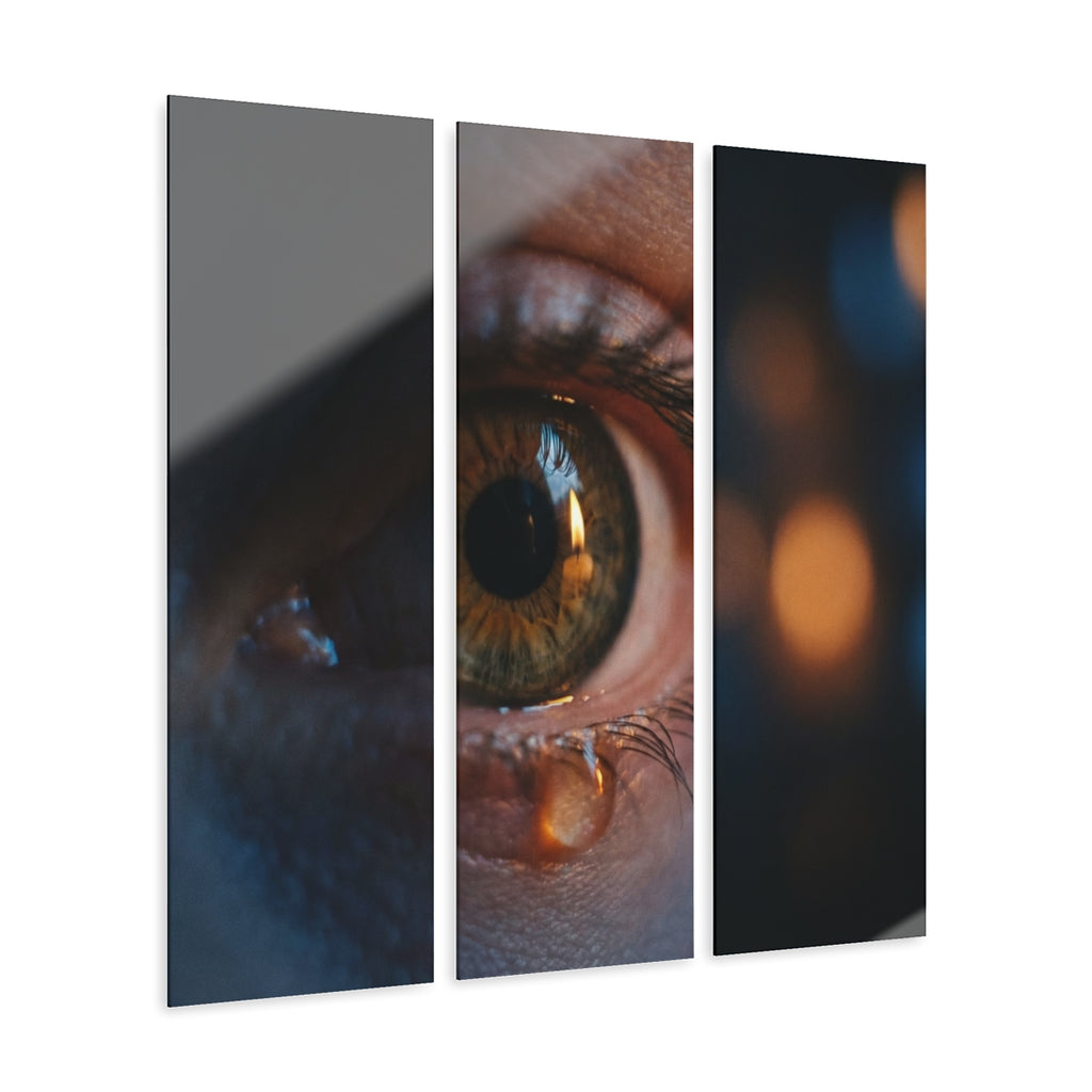 Acryl-Leinwandbild Triptychon – Tiefer Blick – Porträt
