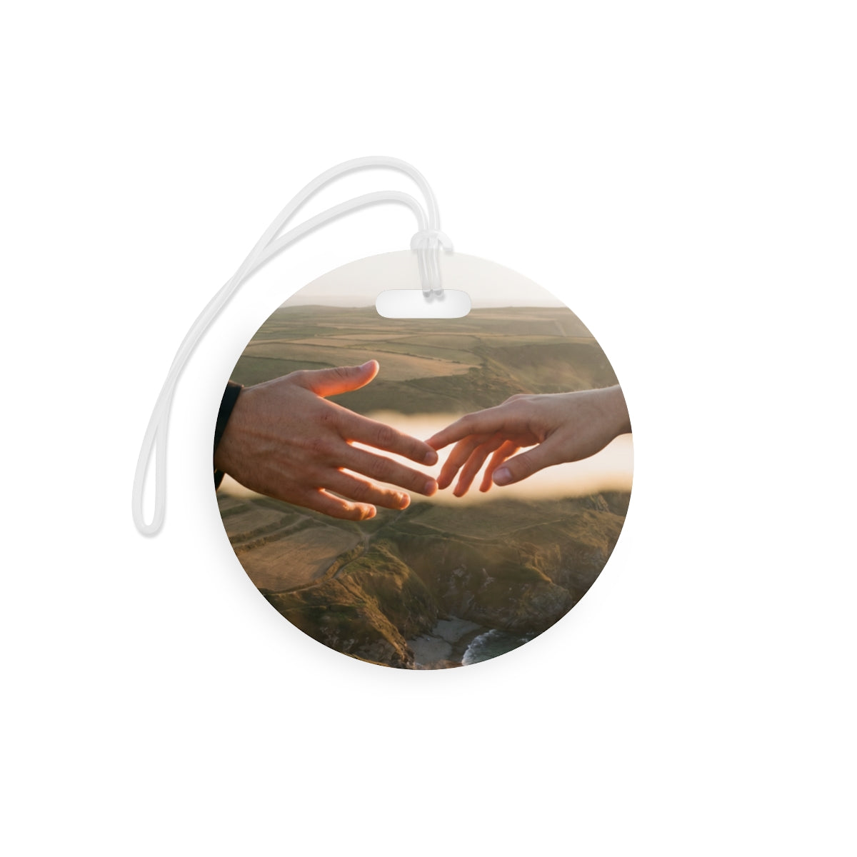 Luggage Tags - The Infinite Touch | Ethereal Coastal Art |...