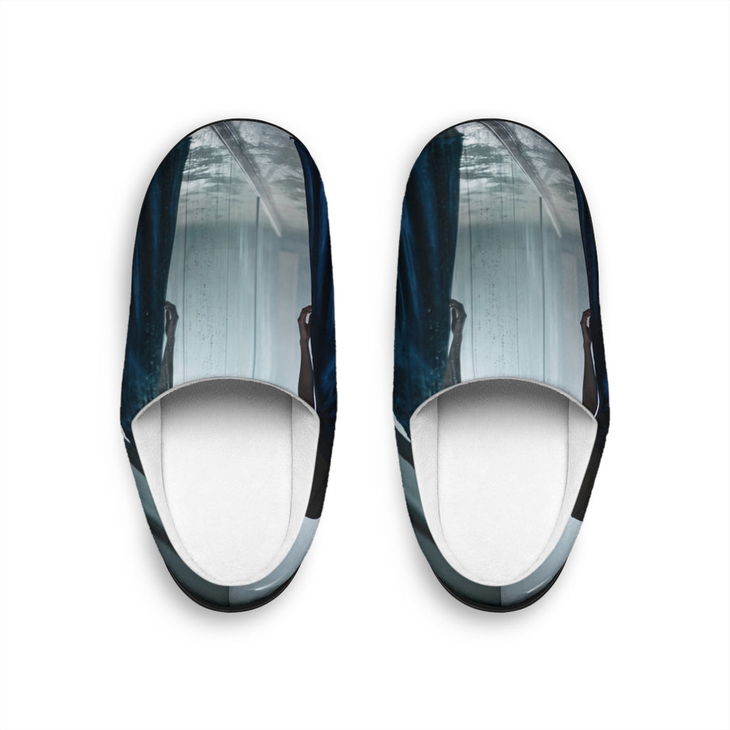 Men's Indoor Slippers - Nocturnal Reflection Silk Dress... |...