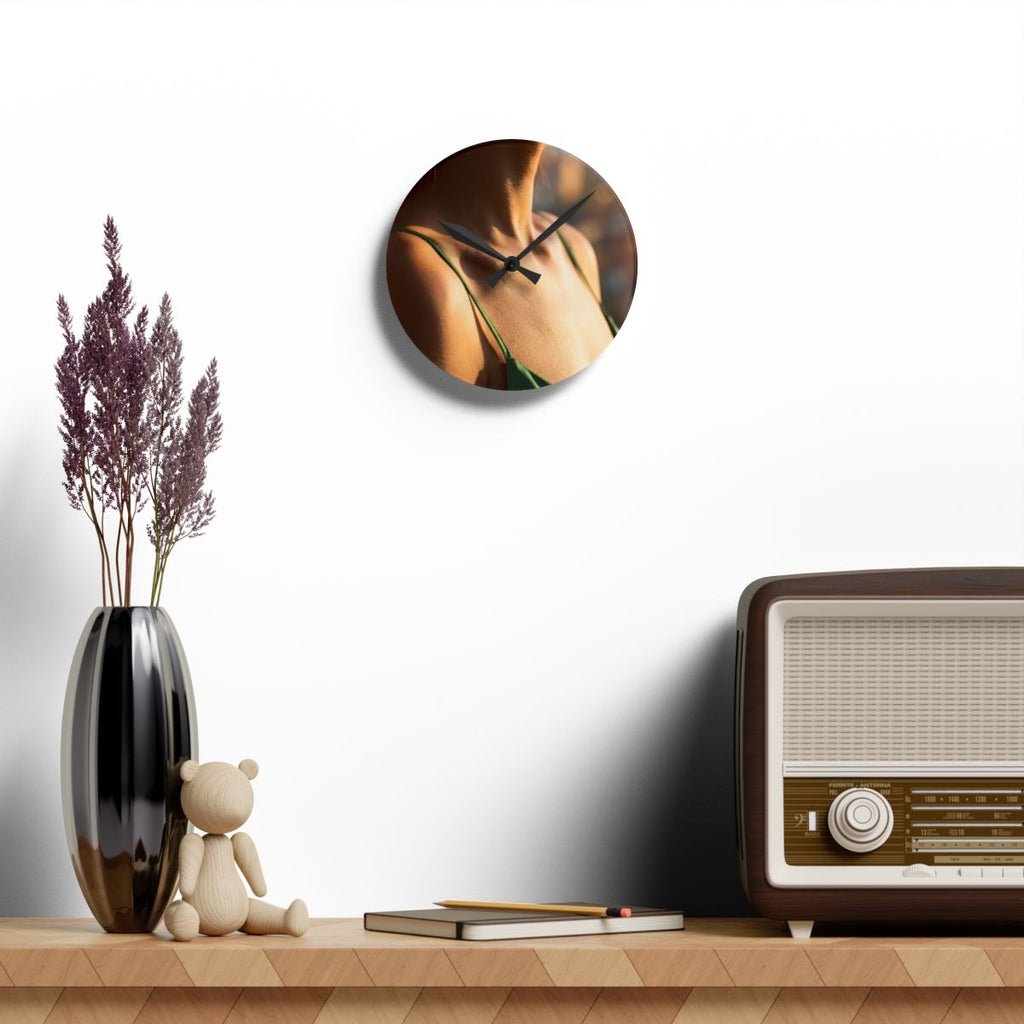 Acrylic Wall Clock - Sun-Kissed Serenity